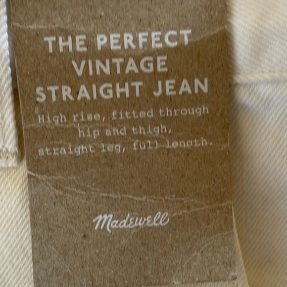 Madewell The Perfect Vintage Straight Jean Plus Size 33 Two Tone Cargo - Picture 7 of 8